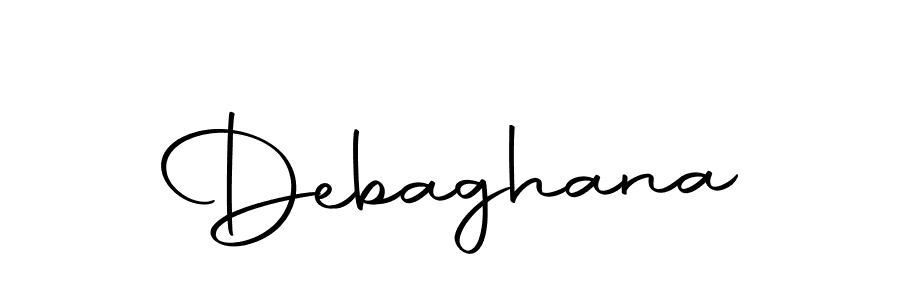 Design your own signature with our free online signature maker. With this signature software, you can create a handwritten (Autography-DOLnW) signature for name Debaghana. Debaghana signature style 10 images and pictures png