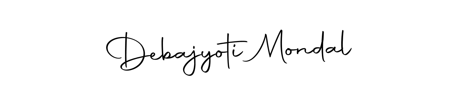 How to make Debajyoti Mondal name signature. Use Autography-DOLnW style for creating short signs online. This is the latest handwritten sign. Debajyoti Mondal signature style 10 images and pictures png