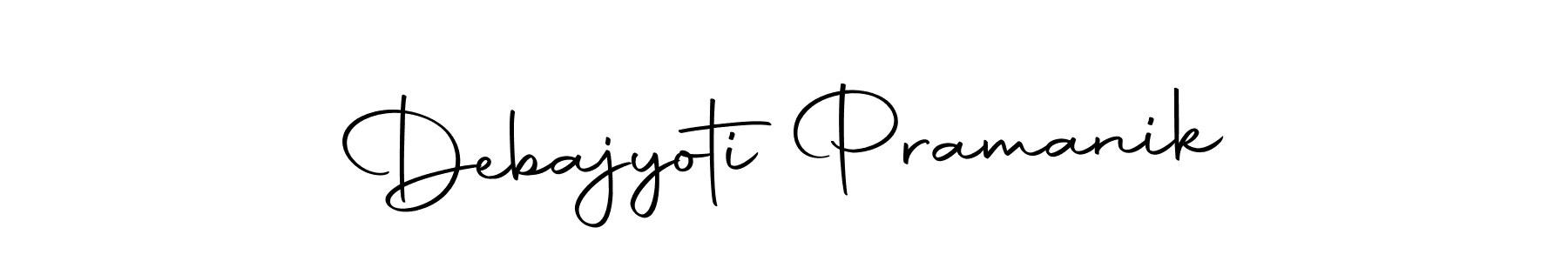 How to make Debajyoti Pramanik name signature. Use Autography-DOLnW style for creating short signs online. This is the latest handwritten sign. Debajyoti Pramanik signature style 10 images and pictures png