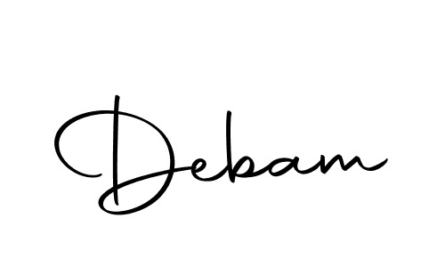 Make a beautiful signature design for name Debam. With this signature (Autography-DOLnW) style, you can create a handwritten signature for free. Debam signature style 10 images and pictures png