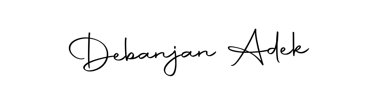 Use a signature maker to create a handwritten signature online. With this signature software, you can design (Autography-DOLnW) your own signature for name Debanjan Adek. Debanjan Adek signature style 10 images and pictures png