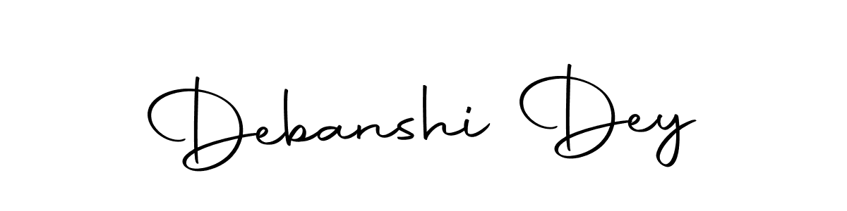 How to make Debanshi Dey name signature. Use Autography-DOLnW style for creating short signs online. This is the latest handwritten sign. Debanshi Dey signature style 10 images and pictures png
