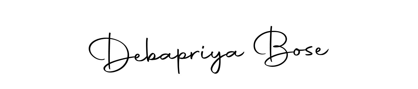 How to make Debapriya Bose name signature. Use Autography-DOLnW style for creating short signs online. This is the latest handwritten sign. Debapriya Bose signature style 10 images and pictures png