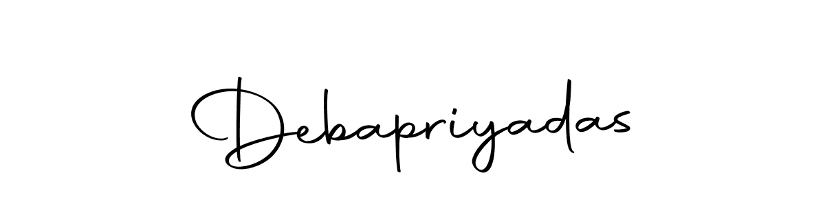 Create a beautiful signature design for name Debapriyadas. With this signature (Autography-DOLnW) fonts, you can make a handwritten signature for free. Debapriyadas signature style 10 images and pictures png