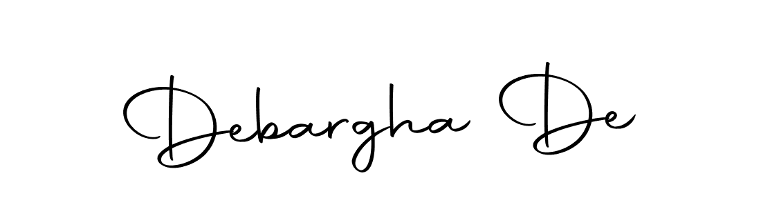Make a beautiful signature design for name Debargha De. With this signature (Autography-DOLnW) style, you can create a handwritten signature for free. Debargha De signature style 10 images and pictures png