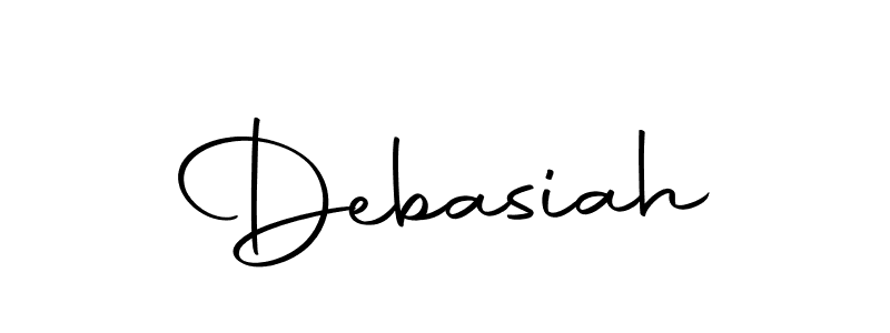 You should practise on your own different ways (Autography-DOLnW) to write your name (Debasiah) in signature. don't let someone else do it for you. Debasiah signature style 10 images and pictures png