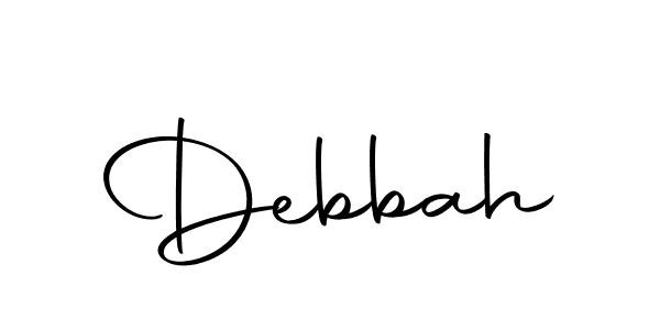 Make a beautiful signature design for name Debbah. With this signature (Autography-DOLnW) style, you can create a handwritten signature for free. Debbah signature style 10 images and pictures png