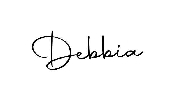 You should practise on your own different ways (Autography-DOLnW) to write your name (Debbia) in signature. don't let someone else do it for you. Debbia signature style 10 images and pictures png