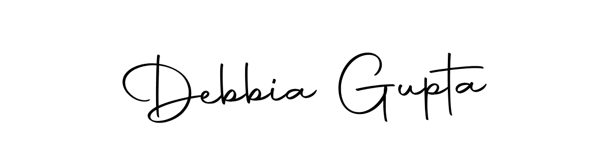 Create a beautiful signature design for name Debbia Gupta. With this signature (Autography-DOLnW) fonts, you can make a handwritten signature for free. Debbia Gupta signature style 10 images and pictures png