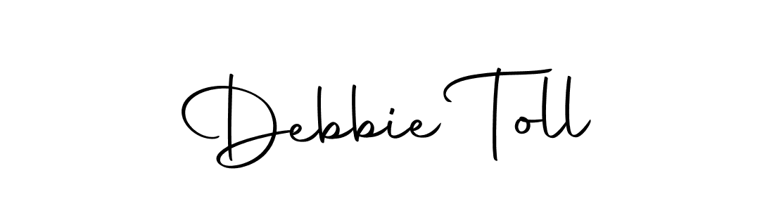 Debbie Toll stylish signature style. Best Handwritten Sign (Autography-DOLnW) for my name. Handwritten Signature Collection Ideas for my name Debbie Toll. Debbie Toll signature style 10 images and pictures png