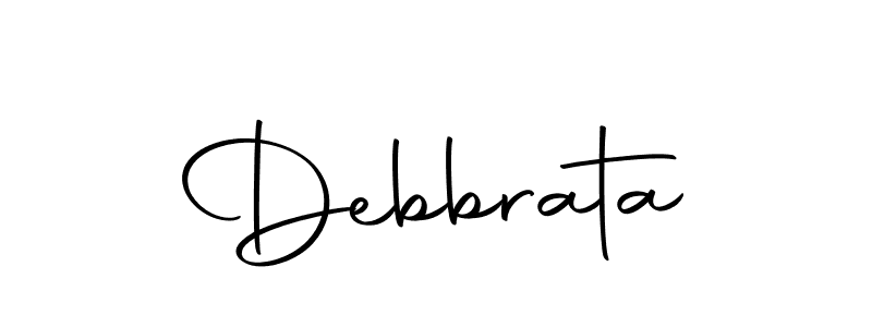 Use a signature maker to create a handwritten signature online. With this signature software, you can design (Autography-DOLnW) your own signature for name Debbrata. Debbrata signature style 10 images and pictures png