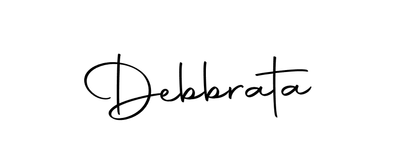 Design your own signature with our free online signature maker. With this signature software, you can create a handwritten (Autography-DOLnW) signature for name Debbrata. Debbrata signature style 10 images and pictures png