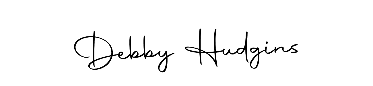 Create a beautiful signature design for name Debby Hudgins. With this signature (Autography-DOLnW) fonts, you can make a handwritten signature for free. Debby Hudgins signature style 10 images and pictures png