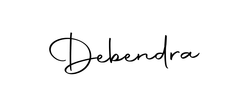 Design your own signature with our free online signature maker. With this signature software, you can create a handwritten (Autography-DOLnW) signature for name Debendra. Debendra signature style 10 images and pictures png