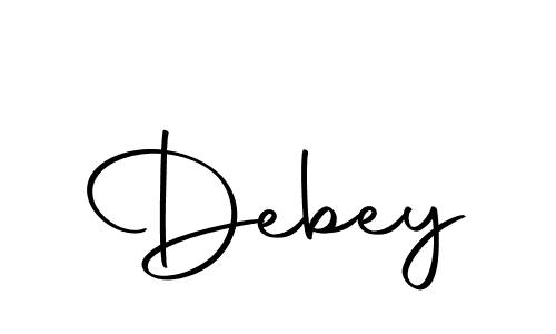 Debey stylish signature style. Best Handwritten Sign (Autography-DOLnW) for my name. Handwritten Signature Collection Ideas for my name Debey. Debey signature style 10 images and pictures png
