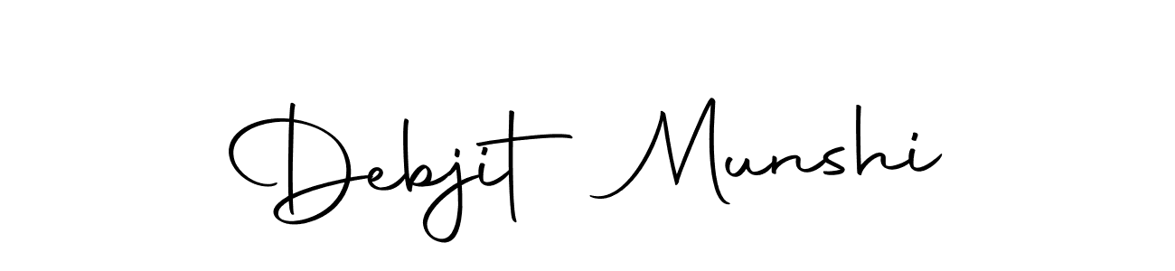 Create a beautiful signature design for name Debjit Munshi. With this signature (Autography-DOLnW) fonts, you can make a handwritten signature for free. Debjit Munshi signature style 10 images and pictures png