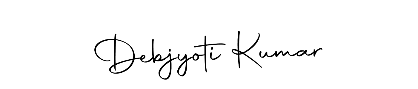 How to make Debjyoti Kumar name signature. Use Autography-DOLnW style for creating short signs online. This is the latest handwritten sign. Debjyoti Kumar signature style 10 images and pictures png