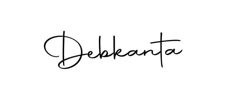 Design your own signature with our free online signature maker. With this signature software, you can create a handwritten (Autography-DOLnW) signature for name Debkanta. Debkanta signature style 10 images and pictures png