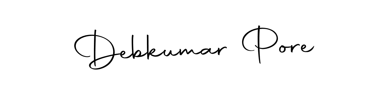 The best way (Autography-DOLnW) to make a short signature is to pick only two or three words in your name. The name Debkumar Pore include a total of six letters. For converting this name. Debkumar Pore signature style 10 images and pictures png