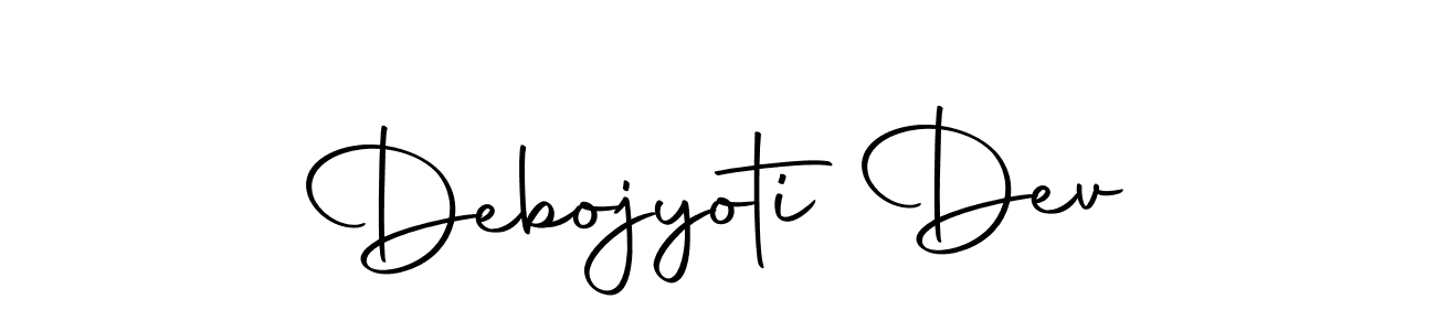 How to make Debojyoti Dev name signature. Use Autography-DOLnW style for creating short signs online. This is the latest handwritten sign. Debojyoti Dev signature style 10 images and pictures png
