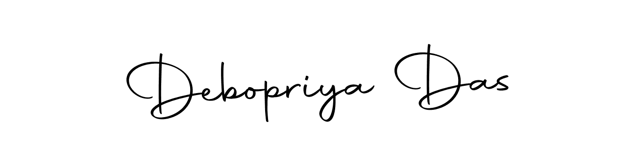 Create a beautiful signature design for name Debopriya Das. With this signature (Autography-DOLnW) fonts, you can make a handwritten signature for free. Debopriya Das signature style 10 images and pictures png