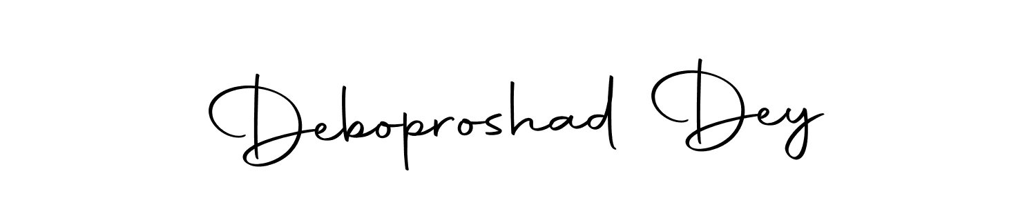 How to make Deboproshad Dey name signature. Use Autography-DOLnW style for creating short signs online. This is the latest handwritten sign. Deboproshad Dey signature style 10 images and pictures png