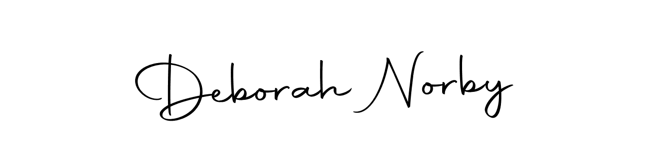 Design your own signature with our free online signature maker. With this signature software, you can create a handwritten (Autography-DOLnW) signature for name Deborah Norby. Deborah Norby signature style 10 images and pictures png