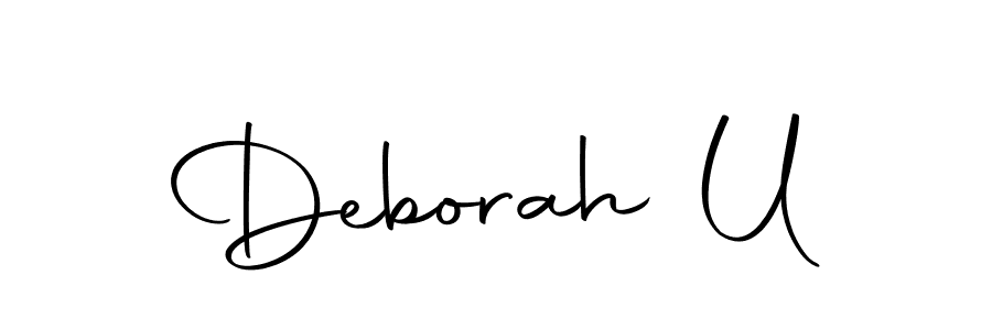 How to make Deborah U signature? Autography-DOLnW is a professional autograph style. Create handwritten signature for Deborah U name. Deborah U signature style 10 images and pictures png