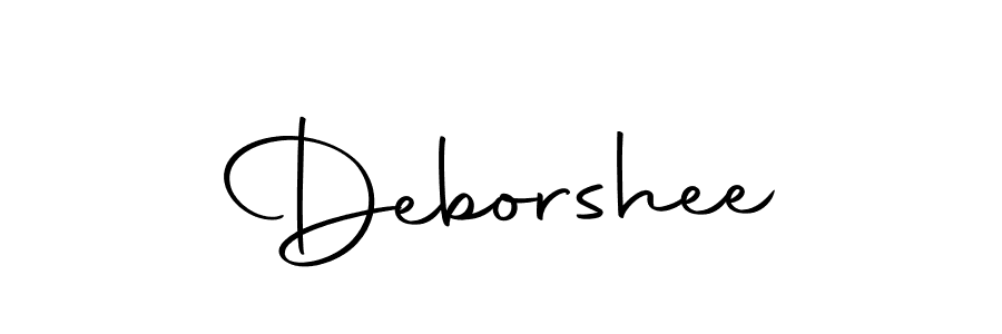 You should practise on your own different ways (Autography-DOLnW) to write your name (Deborshee) in signature. don't let someone else do it for you. Deborshee signature style 10 images and pictures png