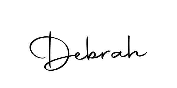 Design your own signature with our free online signature maker. With this signature software, you can create a handwritten (Autography-DOLnW) signature for name Debrah. Debrah signature style 10 images and pictures png