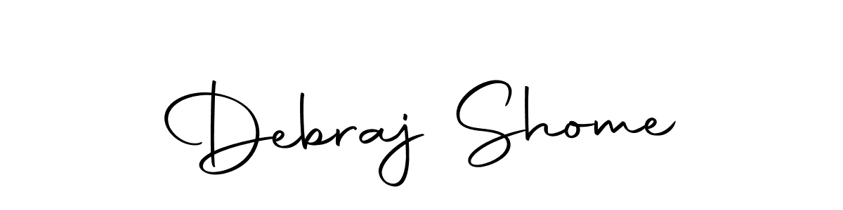 You should practise on your own different ways (Autography-DOLnW) to write your name (Debraj Shome) in signature. don't let someone else do it for you. Debraj Shome signature style 10 images and pictures png