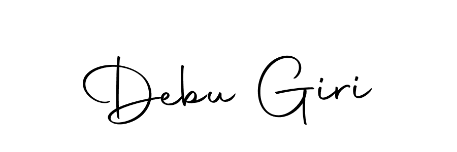 You should practise on your own different ways (Autography-DOLnW) to write your name (Debu Giri) in signature. don't let someone else do it for you. Debu Giri signature style 10 images and pictures png