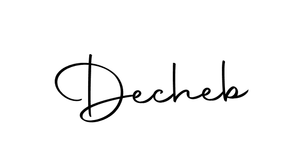 How to make Decheb name signature. Use Autography-DOLnW style for creating short signs online. This is the latest handwritten sign. Decheb signature style 10 images and pictures png