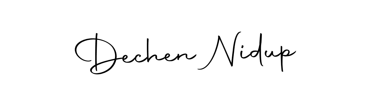 How to make Dechen Nidup name signature. Use Autography-DOLnW style for creating short signs online. This is the latest handwritten sign. Dechen Nidup signature style 10 images and pictures png
