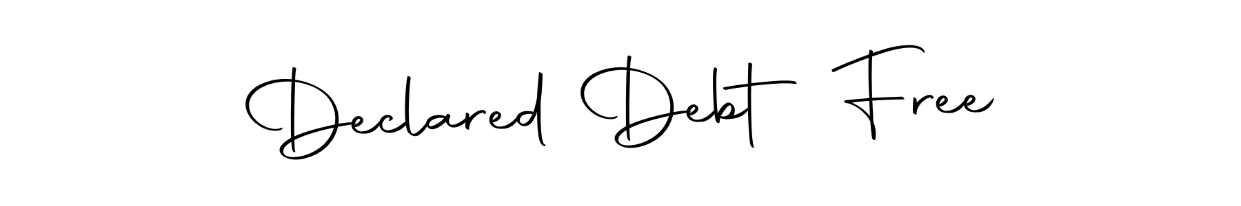 Make a beautiful signature design for name Declared Debt Free. With this signature (Autography-DOLnW) style, you can create a handwritten signature for free. Declared Debt Free signature style 10 images and pictures png