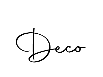 Here are the top 10 professional signature styles for the name Deco. These are the best autograph styles you can use for your name. Deco signature style 10 images and pictures png