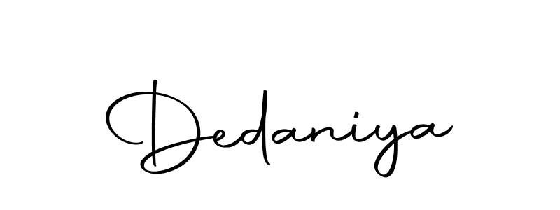 Make a beautiful signature design for name Dedaniya. With this signature (Autography-DOLnW) style, you can create a handwritten signature for free. Dedaniya signature style 10 images and pictures png
