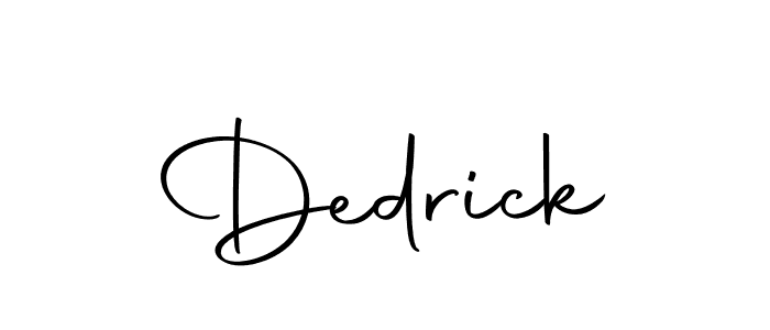 Design your own signature with our free online signature maker. With this signature software, you can create a handwritten (Autography-DOLnW) signature for name Dedrick. Dedrick signature style 10 images and pictures png