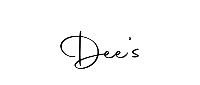 Use a signature maker to create a handwritten signature online. With this signature software, you can design (Autography-DOLnW) your own signature for name Dee’s. Dee’s signature style 10 images and pictures png