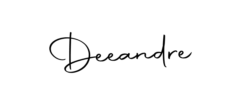 Create a beautiful signature design for name Deeandre. With this signature (Autography-DOLnW) fonts, you can make a handwritten signature for free. Deeandre signature style 10 images and pictures png