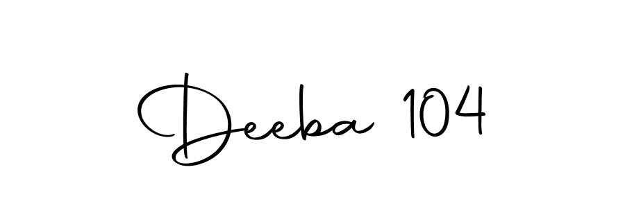 How to make Deeba 104 signature? Autography-DOLnW is a professional autograph style. Create handwritten signature for Deeba 104 name. Deeba 104 signature style 10 images and pictures png