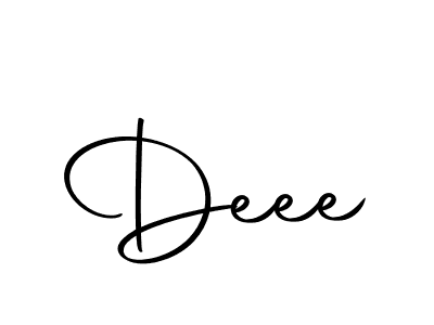 Use a signature maker to create a handwritten signature online. With this signature software, you can design (Autography-DOLnW) your own signature for name Deee. Deee signature style 10 images and pictures png