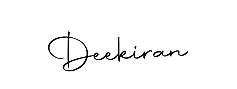 Use a signature maker to create a handwritten signature online. With this signature software, you can design (Autography-DOLnW) your own signature for name Deekiran. Deekiran signature style 10 images and pictures png