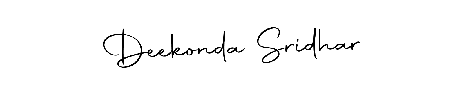 Make a short Deekonda Sridhar signature style. Manage your documents anywhere anytime using Autography-DOLnW. Create and add eSignatures, submit forms, share and send files easily. Deekonda Sridhar signature style 10 images and pictures png