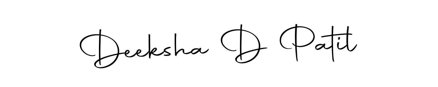 How to make Deeksha D Patil signature? Autography-DOLnW is a professional autograph style. Create handwritten signature for Deeksha D Patil name. Deeksha D Patil signature style 10 images and pictures png