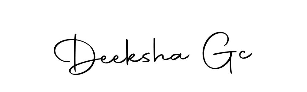 if you are searching for the best signature style for your name Deeksha Gc. so please give up your signature search. here we have designed multiple signature styles  using Autography-DOLnW. Deeksha Gc signature style 10 images and pictures png
