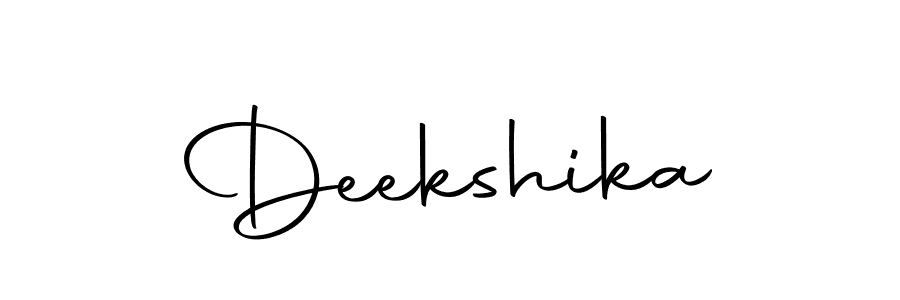 Make a beautiful signature design for name Deekshika. With this signature (Autography-DOLnW) style, you can create a handwritten signature for free. Deekshika signature style 10 images and pictures png