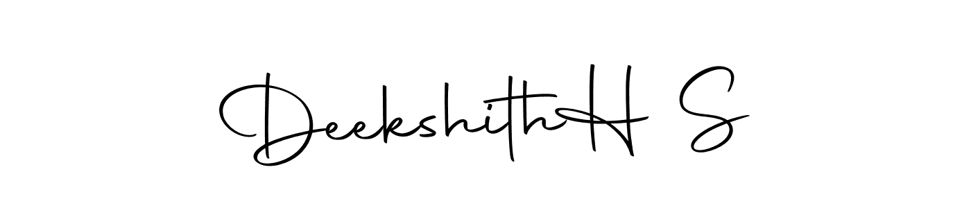 Design your own signature with our free online signature maker. With this signature software, you can create a handwritten (Autography-DOLnW) signature for name Deekshith  H S. Deekshith  H S signature style 10 images and pictures png