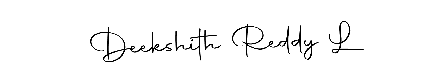 The best way (Autography-DOLnW) to make a short signature is to pick only two or three words in your name. The name Deekshith Reddy L include a total of six letters. For converting this name. Deekshith Reddy L signature style 10 images and pictures png
