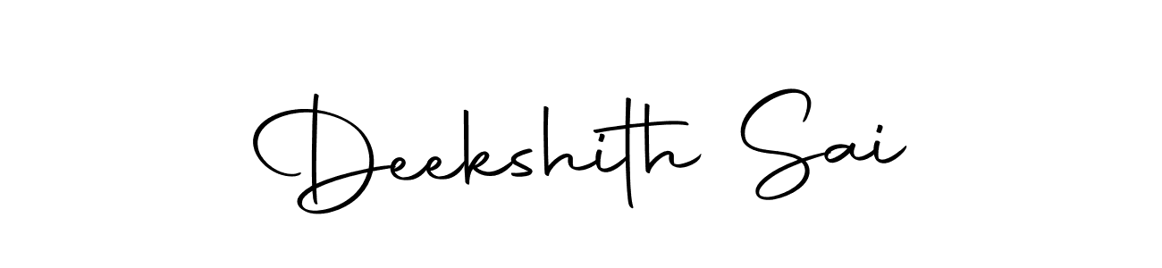 The best way (Autography-DOLnW) to make a short signature is to pick only two or three words in your name. The name Deekshith Sai include a total of six letters. For converting this name. Deekshith Sai signature style 10 images and pictures png